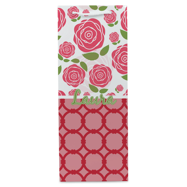 Roses Wine Gift Bag - Gloss - Front
