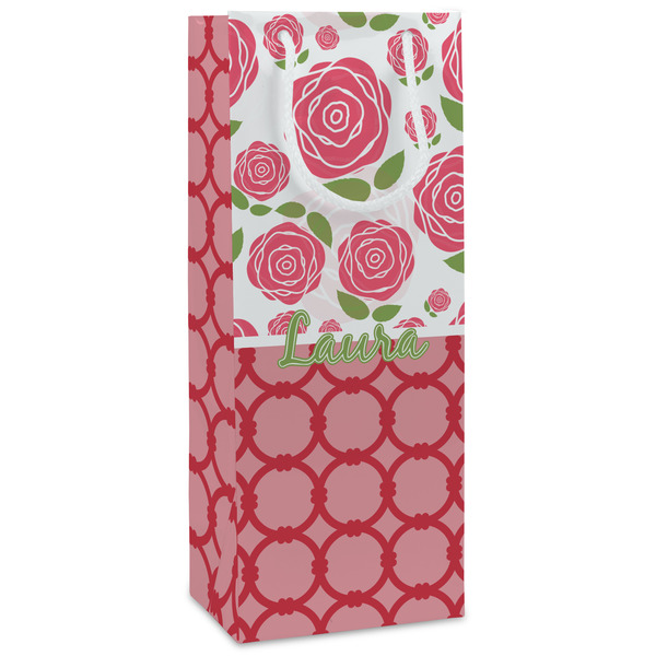 Custom Roses Wine Gift Bags - Matte (Personalized)