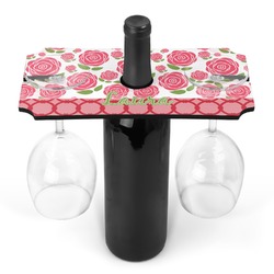 Roses Wine Bottle & Glass Holder (Personalized)