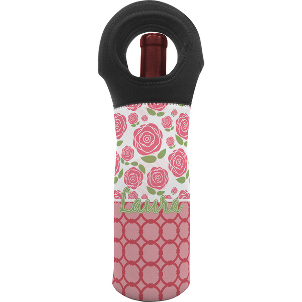 Custom Roses Wine Tote Bag (Personalized)