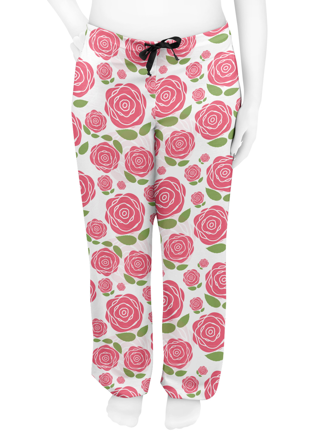 Roses Womens Pajama Pants (Personalized)