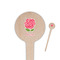 Roses Wooden 4" Food Pick - Round - Closeup