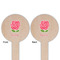 Roses Wooden 6" Food Pick - Round - Double Sided - Front & Back
