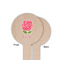 Roses Wooden 6" Food Pick - Round - Single Sided - Front & Back