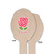 Roses Wooden Food Pick - Oval - Single Sided - Front & Back