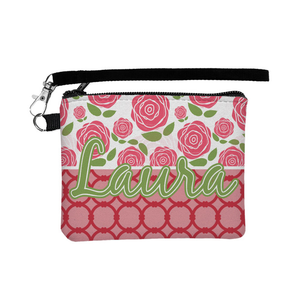 Custom Roses Wristlet ID Case w/ Name or Text