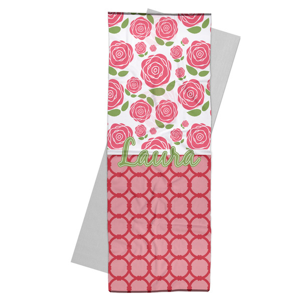 Custom Roses Yoga Mat Towel (Personalized)