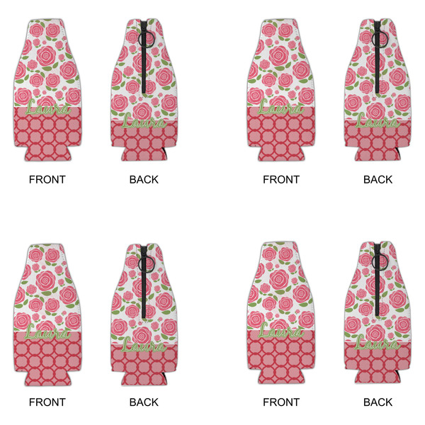 Roses Zipper Bottle Cooler - Set of 4 - APPROVAL