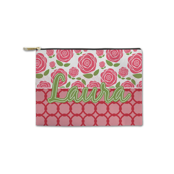 Custom Roses Zipper Pouch - Small - 8.5"x6" (Personalized)
