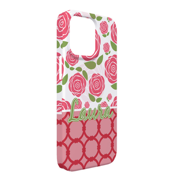 Custom Roses iPhone Case - Plastic - iPhone 13 Pro Max (Personalized)