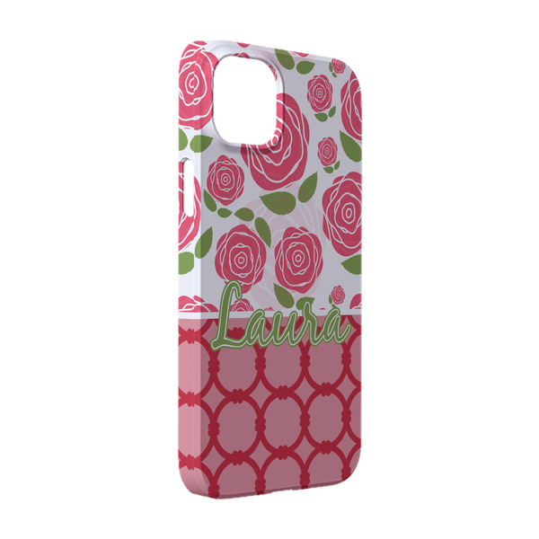 Custom Roses iPhone Case - Plastic - iPhone 14 (Personalized)