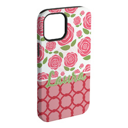 Roses iPhone Case - Rubber Lined - iPhone 15 Plus (Personalized)
