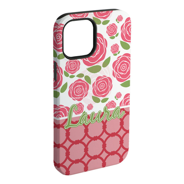 Custom Roses iPhone Case - Rubber Lined (Personalized)
