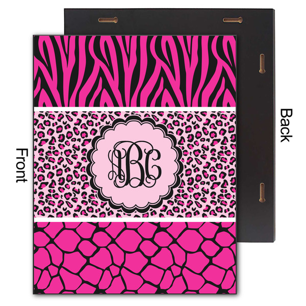 Triple Animal Print 11x14 Wood Print - Front & Back View