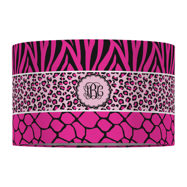 Triple Animal Print 12" Drum Lampshade - FRONT (Fabric)