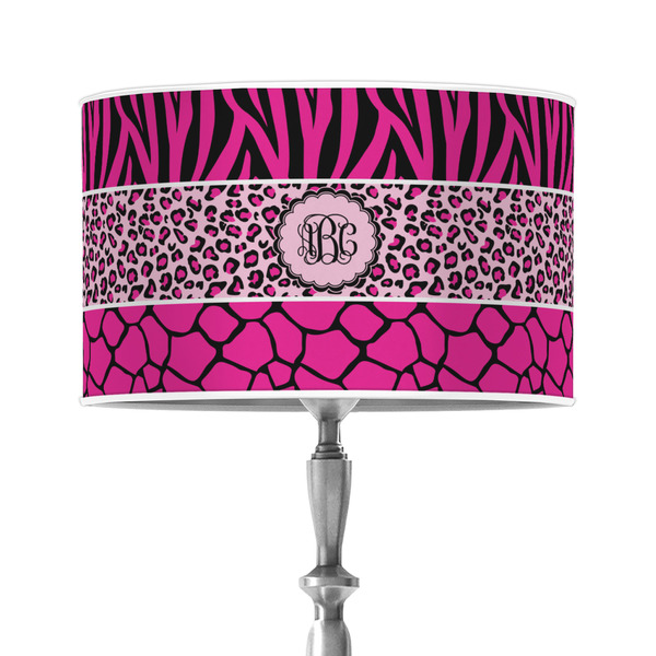 Custom Triple Animal Print 12" Drum Lamp Shade - Poly-film (Personalized)