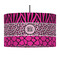 Triple Animal Print 12" Drum Pendant Lamp - Fabric (Personalized)