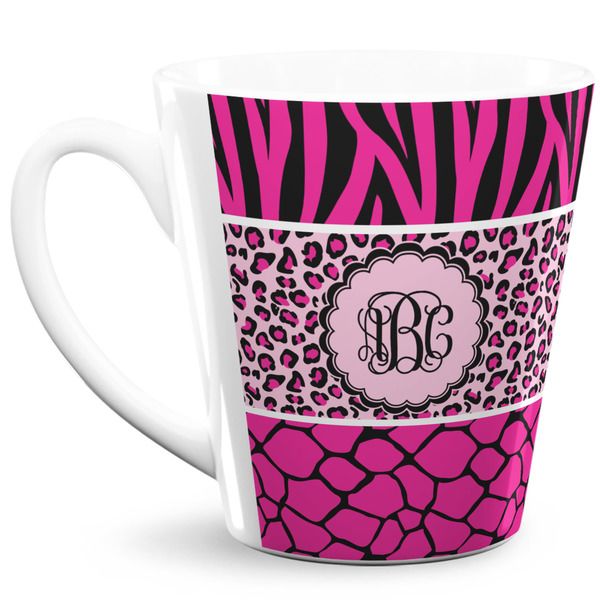 Custom Triple Animal Print 12 Oz Latte Mug (Personalized)