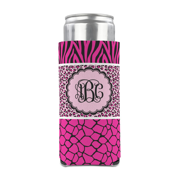 Triple Animal Print 12oz Tall Can Sleeve - FRONT (on can)
