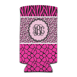 Triple Animal Print Can Cooler (tall 12 oz) (Personalized)