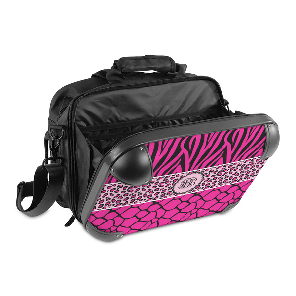 Triple Animal Print 15" Hard Shell Briefcase - Open