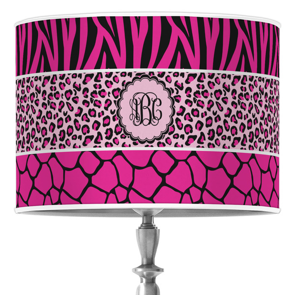 Custom Triple Animal Print Drum Lamp Shade (Personalized)
