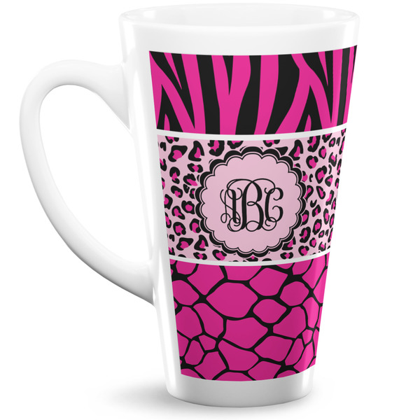 Custom Triple Animal Print Latte Mug (Personalized)