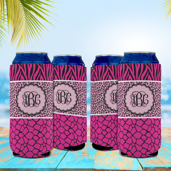 Triple Animal Print 16oz Can Sleeve - Set of 4 - LIFESTYLE
