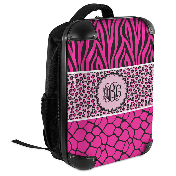 Triple Animal Print 18" Hard Shell Backpacks - ANGLED VIEW