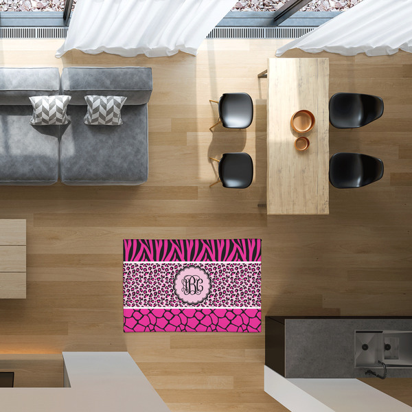 Triple Animal Print 2'x3' Indoor Area Rugs - IN CONTEXT