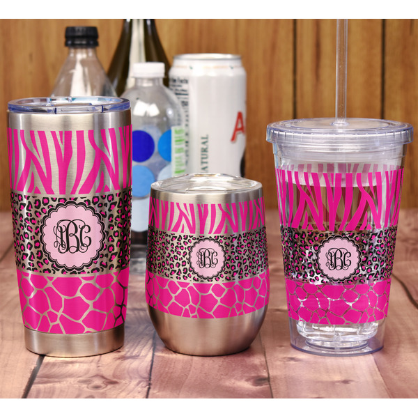 Triple Animal Print 20oz SS Tumbler - Full Print - In Context