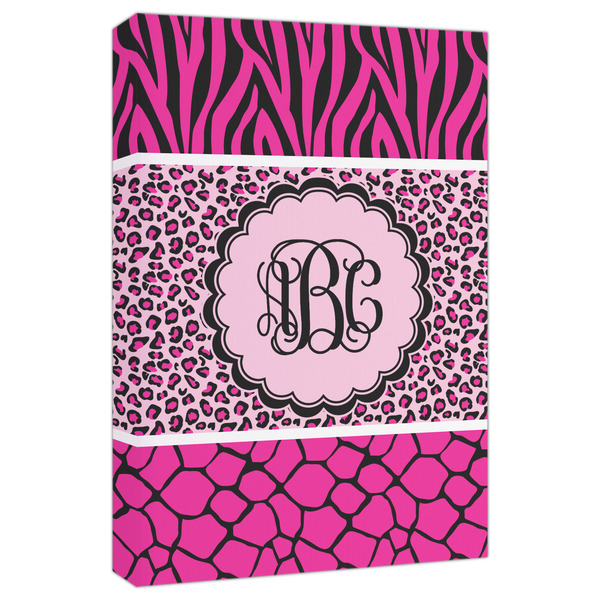 Custom Triple Animal Print Canvas Print - 20x30 (Personalized)