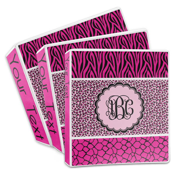 Custom Triple Animal Print 3-Ring Binder (Personalized)