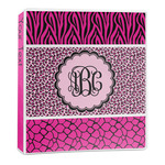 Triple Animal Print 3-Ring Binder - 1 inch (Personalized)