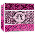Triple Animal Print 3-Ring Binder - 3 inch (Personalized)