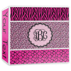 Triple Animal Print 3-Ring Binder - 3 inch (Personalized)
