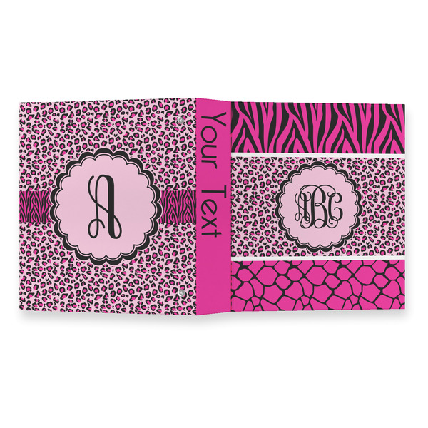 Triple Animal Print 3 Ring Binders - Full Wrap - 1" - OPEN OUTSIDE