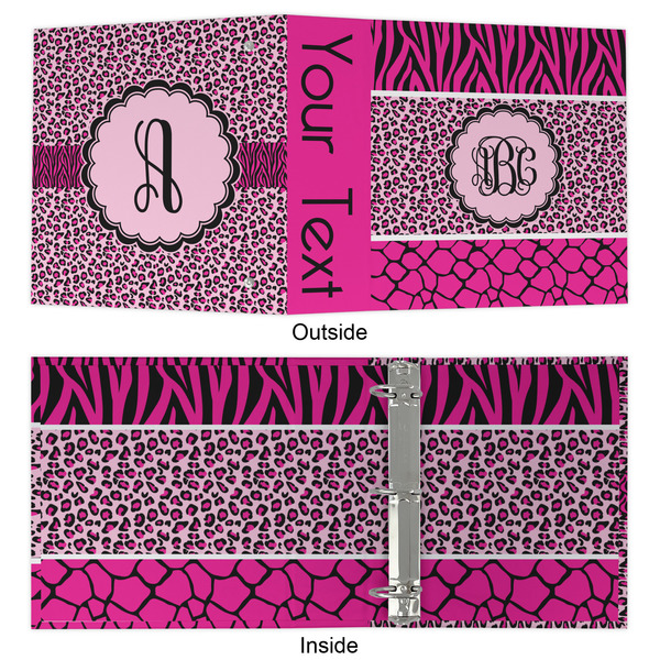 Triple Animal Print 3 Ring Binders - Full Wrap - 2" - APPROVAL