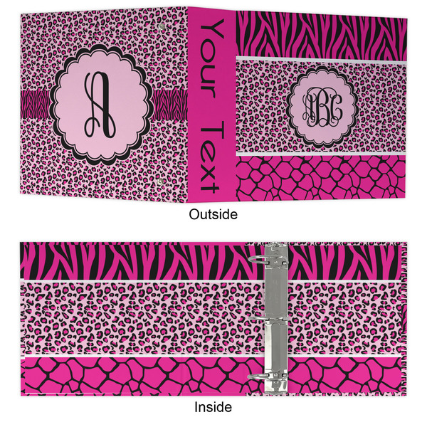 Triple Animal Print 3 Ring Binders - Full Wrap - 3" - APPROVAL