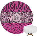 Triple Animal Print Round Table Cloth - 70" (Personalized)
