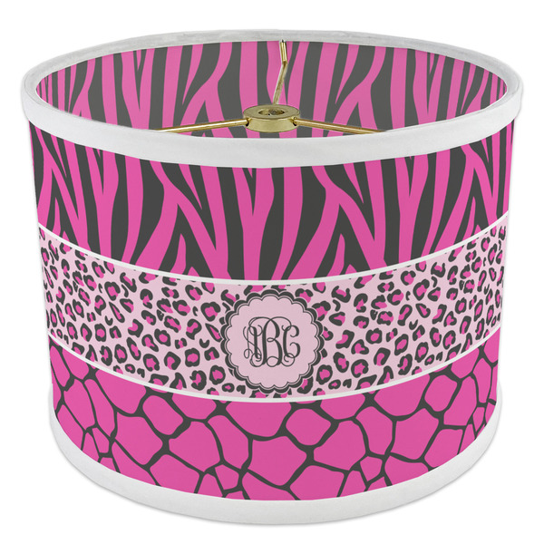 Triple Animal Print 8" Drum Lampshade - ANGLE Poly-Film