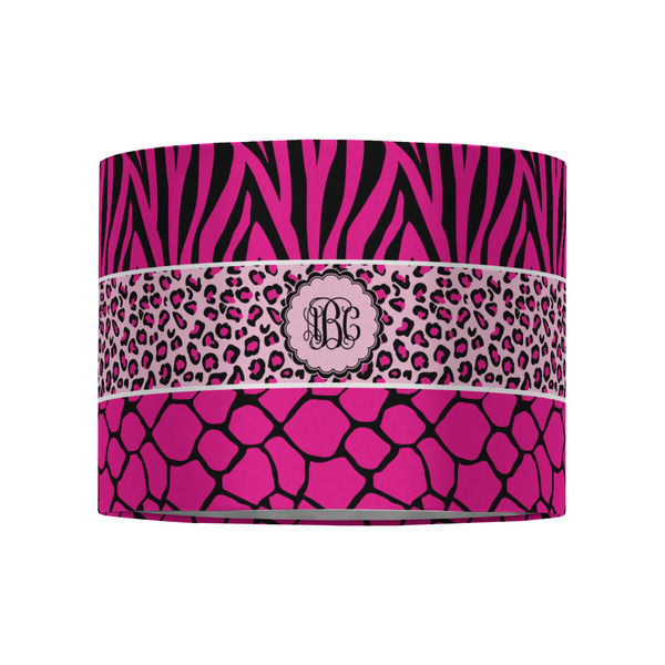 Triple Animal Print 8" Drum Lampshade - FRONT (Fabric)