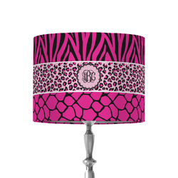 Triple Animal Print 8" Drum Lamp Shade - Fabric (Personalized)