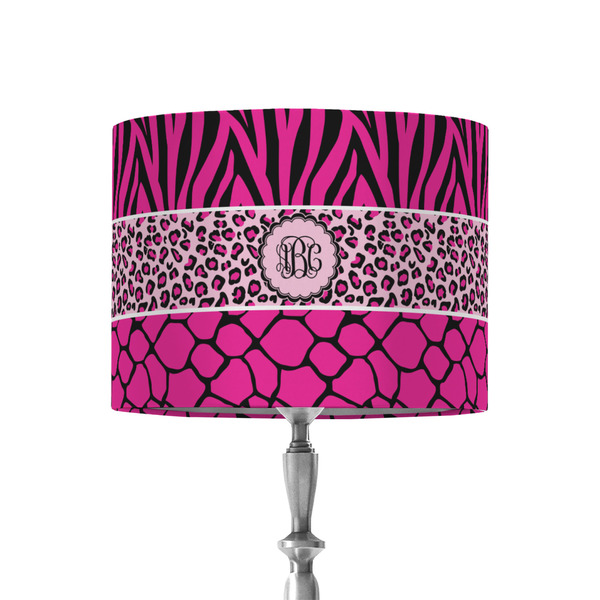 Custom Triple Animal Print 8" Drum Lamp Shade - Fabric (Personalized)