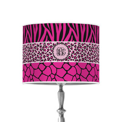 Triple Animal Print 8" Drum Lamp Shade - Poly-film (Personalized)
