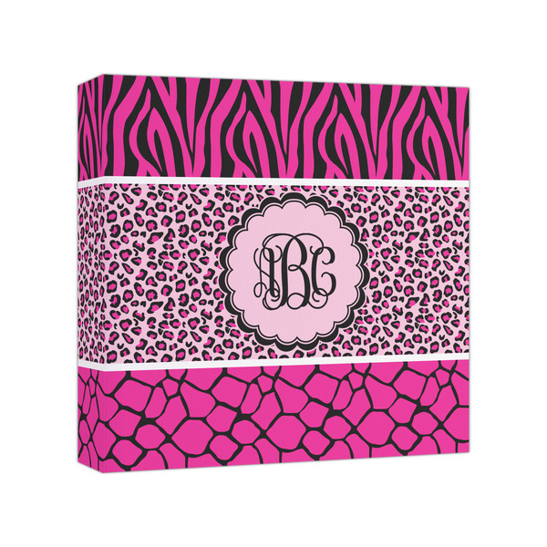 Custom Triple Animal Print Canvas Print - 8x8 (Personalized)