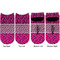 Triple Animal Print Adult Ankle Socks - Double Pair - Front and Back - Apvl