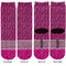 Triple Animal Print Adult Crew Socks - Double Pair - Front and Back - Apvl