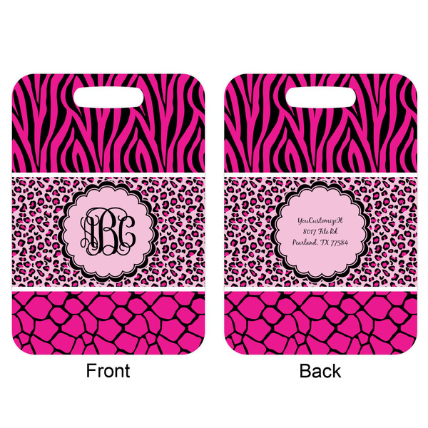 Triple Animal Print Aluminum Luggage Tag (Front + Back)