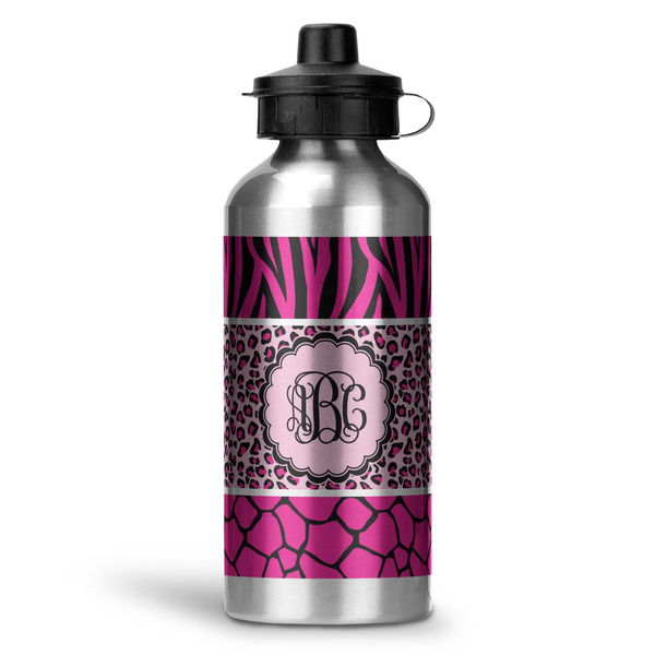 Custom Triple Animal Print Water Bottle - Aluminum - 20 oz (Personalized)